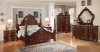 Luxor Traditional Style 5Pc Bedroom Set in Brown w/Options