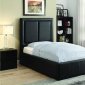 Jacobsen 300493 Kids Upholstered Bed Black Leatherette by Coaste