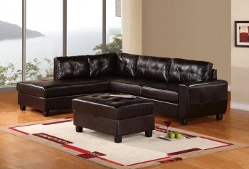 U5190 Sectional Sofa in Espresso Bonded Leather [GFSS-U5190]