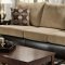 Taupe Fabric Modern Sofa & Loveseat Set w/Optional Items