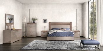 Nora Bedroom in Brushed Matt Walnut by ESF w/Optional Casegoods [EFBS-Nora Walnut]