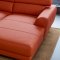 S266 Sectional Sofa in Orange Leather by Beverly Hills