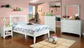 CM7908WH Pine Brook Kids Bedroom 4Pc Set in White w/Options [FABS-CM7908WH Pine Brook]