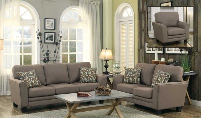 Adair Sofa & Loveseat Set 8413GY in Grey Fabric by Homelegance