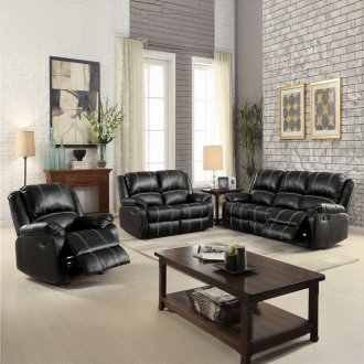 Zuriel Motion Sofa LV52285 in Black PU by Acme w/Options