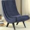 Esmeralda Accent Chair w/Ottoman CM-AC6839NV in Navy Fabric