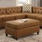 F6546 Sectional Sofa in Camel Leatherette by Boss w/Options