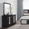 Mia Bedroom Set in Black by Global w/Options