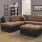 Mallory Sectional Sofa 505675 in Tan Fabric by Coaster