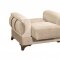 Caprice Sofa Bed in Beige Microfiber by Rain w/Optional Items