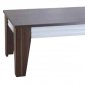 Brown Finish Contemporary Wooden Coffee Table w/White Details