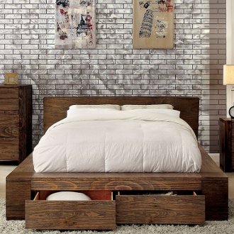 Janeiro CM7629 Bedroom in Rustic Natural Tone w/Options