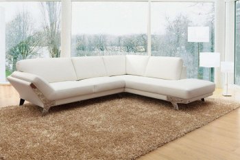 533 Lidia Sectional Sofa in White Leather by VIG [VGSS-533 Lidia White]