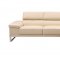Baxter Sectional Sofa in Beige Full Leather by Beverly Hills