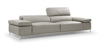 I800 Sofa in Light Grey Leather by J&M [JMS-I800 Light Grey]