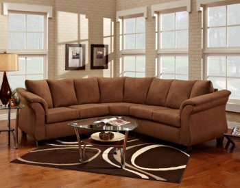 Chocolate Fabric Modern Elegant Sectional Sofa [CHFSS-V1-2010-Michelle-Chocolate]