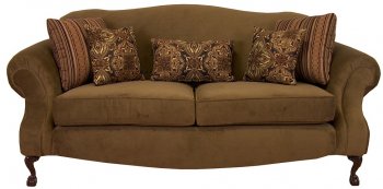 Pecan Fabric Traditional Sofa & Loveseat Set w/Optional Chair [CHFS-TU-2000-Nobel-Pecan]