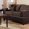 Chocolate Microfiber Sofa & Loveseat Set w/Bycast Leather Base