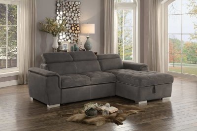 Ferriday Sectional Sofa 8228TP in Taupe Fabric by Homelegance