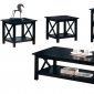 Rich Cappuccino Finish Modern 3Pc Coffee Table Set w/Options