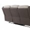 U4377 Motion Sofa & Loveseat Set Gray & Brown Fabric by Global