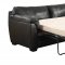 Midtown Sofa & Loveseat in Black Leather Match w/Options