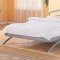 Glossy Silver Finish Metal Platform Bed w/Optional Case Goods