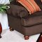 Viva Chocolate Fabric Contemporary 2Pc Sofa & Loveseat Set