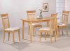 Warm Light Maple Wood Finish Modern 5Pc Casual Dining Set