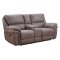 Matt Ash Power Motion Sofa & Loveseat in Gray Fabric by Mstar