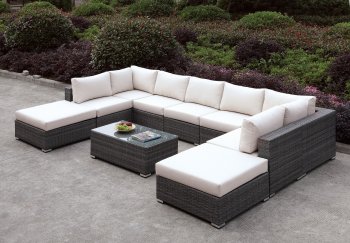 Somani CM-OS2128-3 Outdoor Sectional Sofa & Coffee Table Set [FAOUT-CM-OS2128-3-Somani]