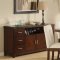 Brown Cherry Finish Classic Pedestal Dining Table w/Options