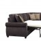 Kendrik Sectional Sofa 501450 in Chocolate Fabric by Coaster