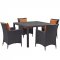 Convene Outdoor Patio Dining Set 5Pc EEI-2191 by Modway