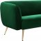 Harlow Sofa 685 in Green Velvet Fabric by Meridian w/Options