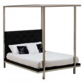 Black or White Nauga Modern Platform Canopy Bed w/Steel Frame