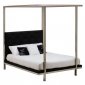 Black or White Nauga Modern Platform Canopy Bed w/Steel Frame