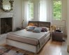 Elysee Upholstered Bed in Taupe Tortora Zoe Fabric by Rossetto