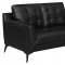 Moira Sofa 511131 in Black Leatherette by Coaster w/Options