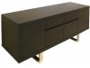 Brown Finish Modern TV Stand w/Four Doors & Two Drawers