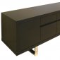 Brown Finish Modern TV Stand w/Four Doors & Two Drawers