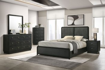 Cavelle Bedroom Set 5Pc 223661 in Black by Coaster [CRBS-223661 Cavelle]