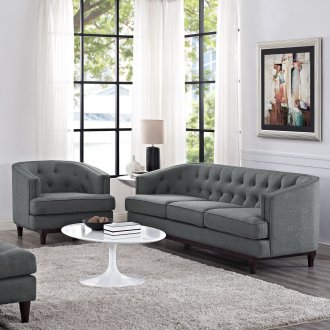 Coast Sofa in Gray Fabric by Modway w/Options