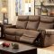 Geddes Reclining Sofa CM6264 in Brown Fabric w/Options