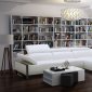 Fleurier Sectional Sofa in White Leather by J&M