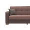 Lego Sofa Bed in Brown Microfiber by Rain w/Optional Items