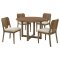 Crestmore Dining Set 5Pc 108570 in Walnut by Coaster w/Options