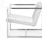 Lisa Chair in White Leather by Whiteline Imports