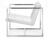 Lisa Chair in White Leather by Whiteline Imports