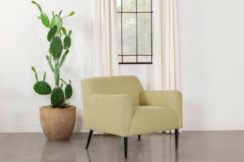 Darlene Accent Chair 905639 in Lemon Fabric by Coaster [CRAC-905639 Darlene]